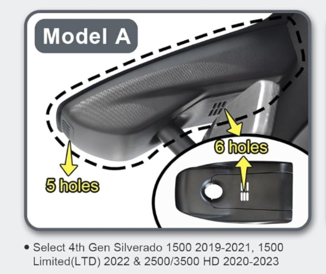 Mangoal 4K Dash Cam fit for Chevy Silverado 1500 + 128gb SD card - photo 2