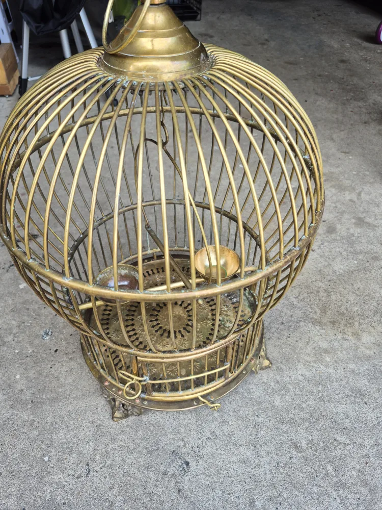 Vintage Brass Bird Cage Decor - beautiful, elegant & unique