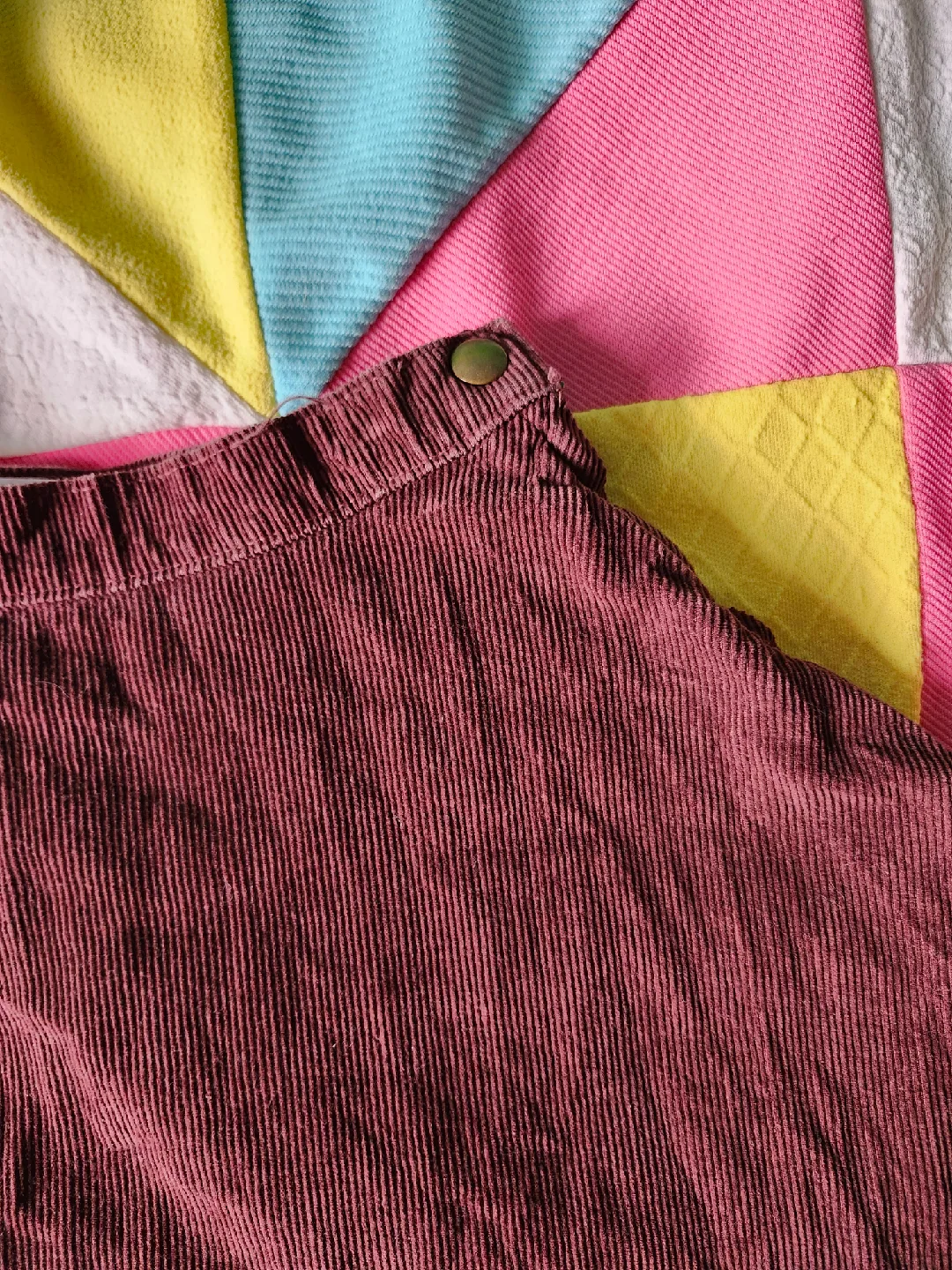 American Apparel burgundy corduroy circle skirt image indicator(3)