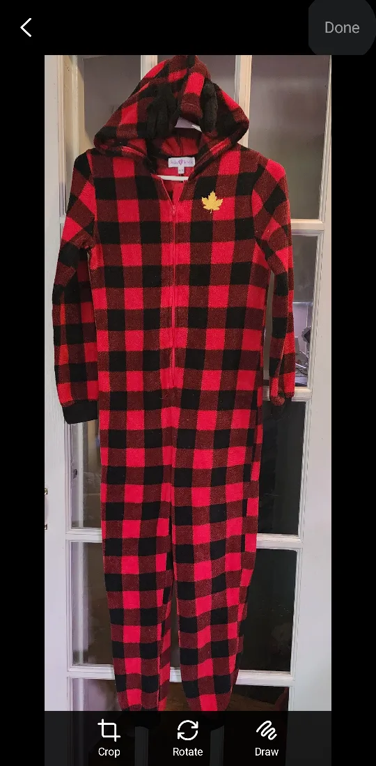 Bella & Birdie Kids Red/Black Buffalo Plaid Onesie Size 10/12 thumbnail