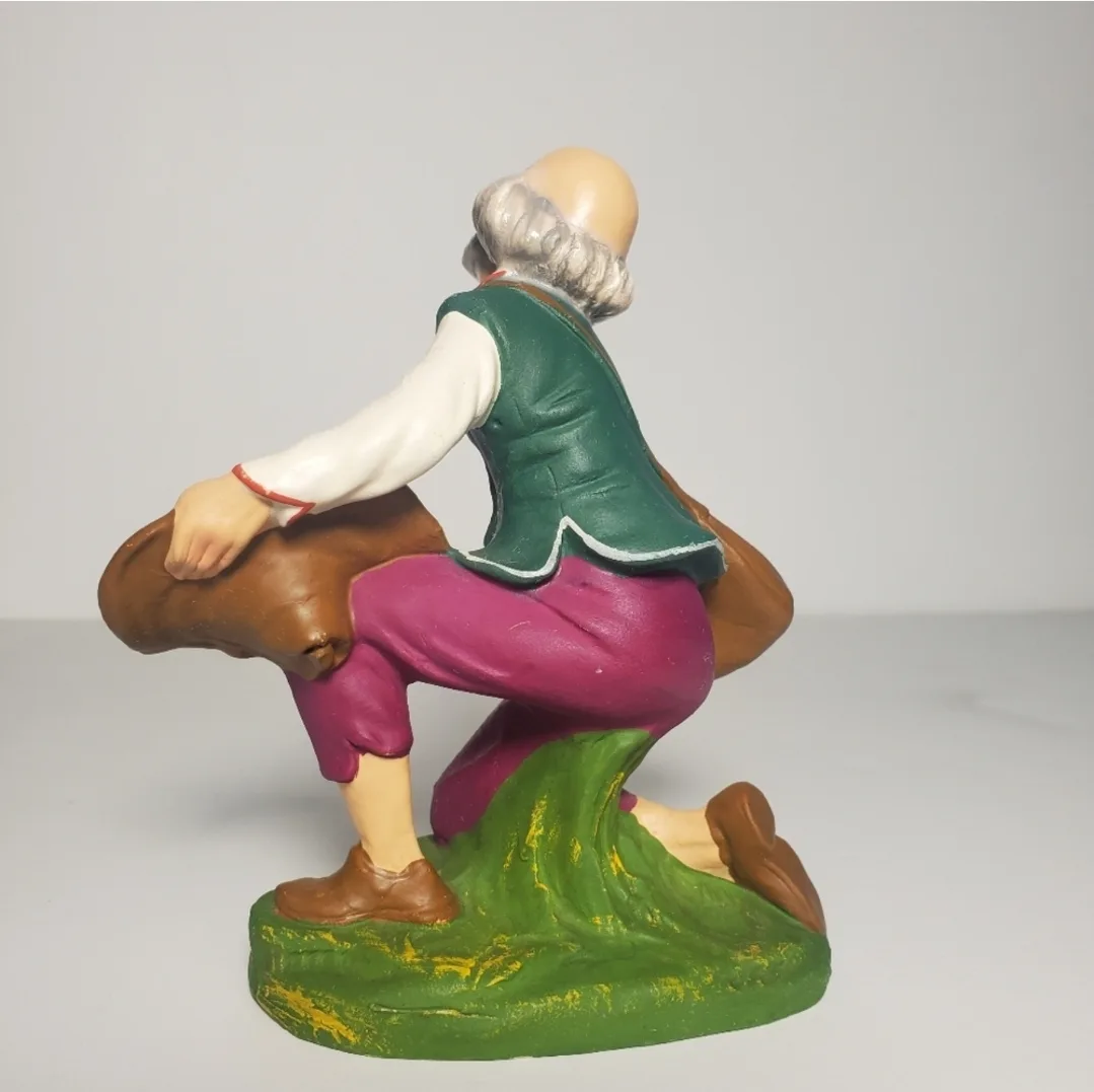 Vintage Antique Vintage Paper Mache 6” H Nativity Figure image indicator(5)