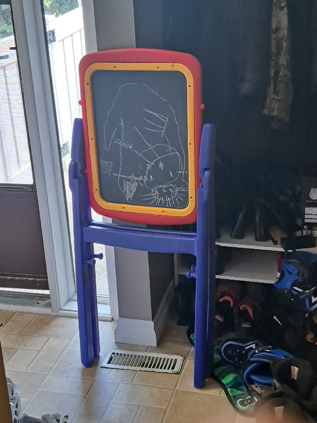 Kids Easel - Red and Blue
