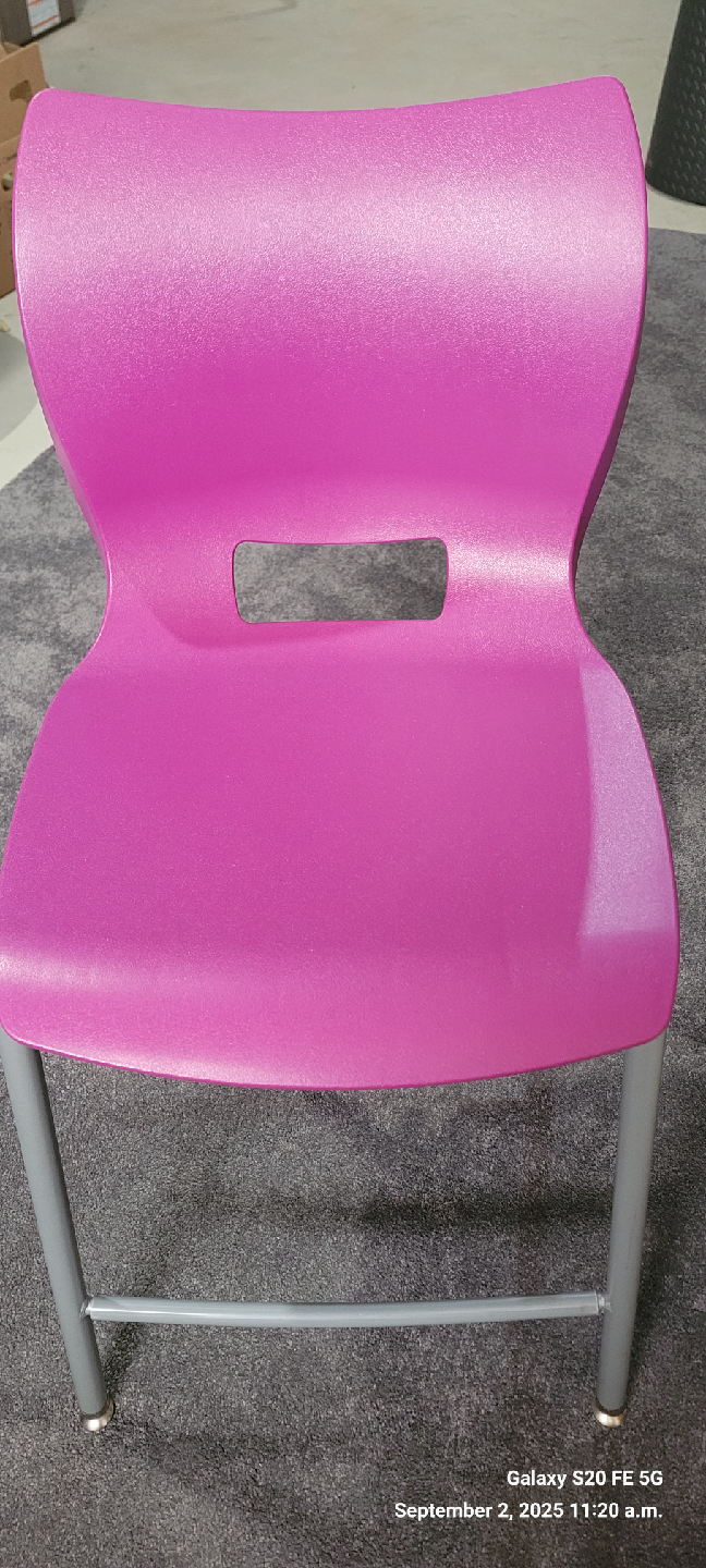 Pink Plastic Stackable Chair - photo 2