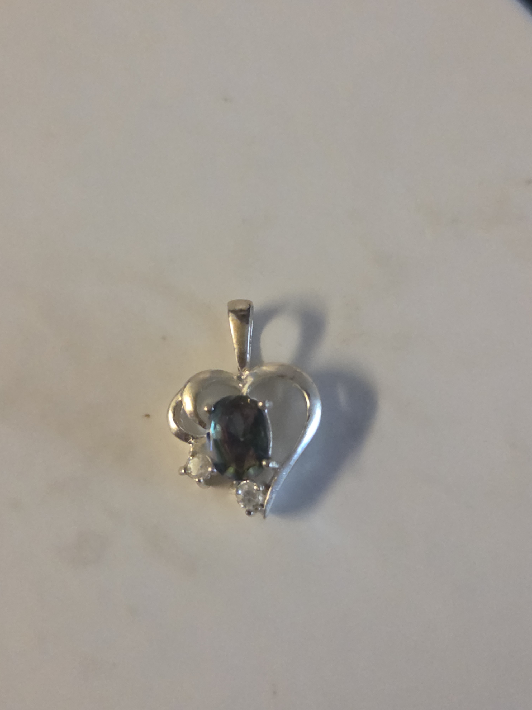 Heart Pendant with Gemstone