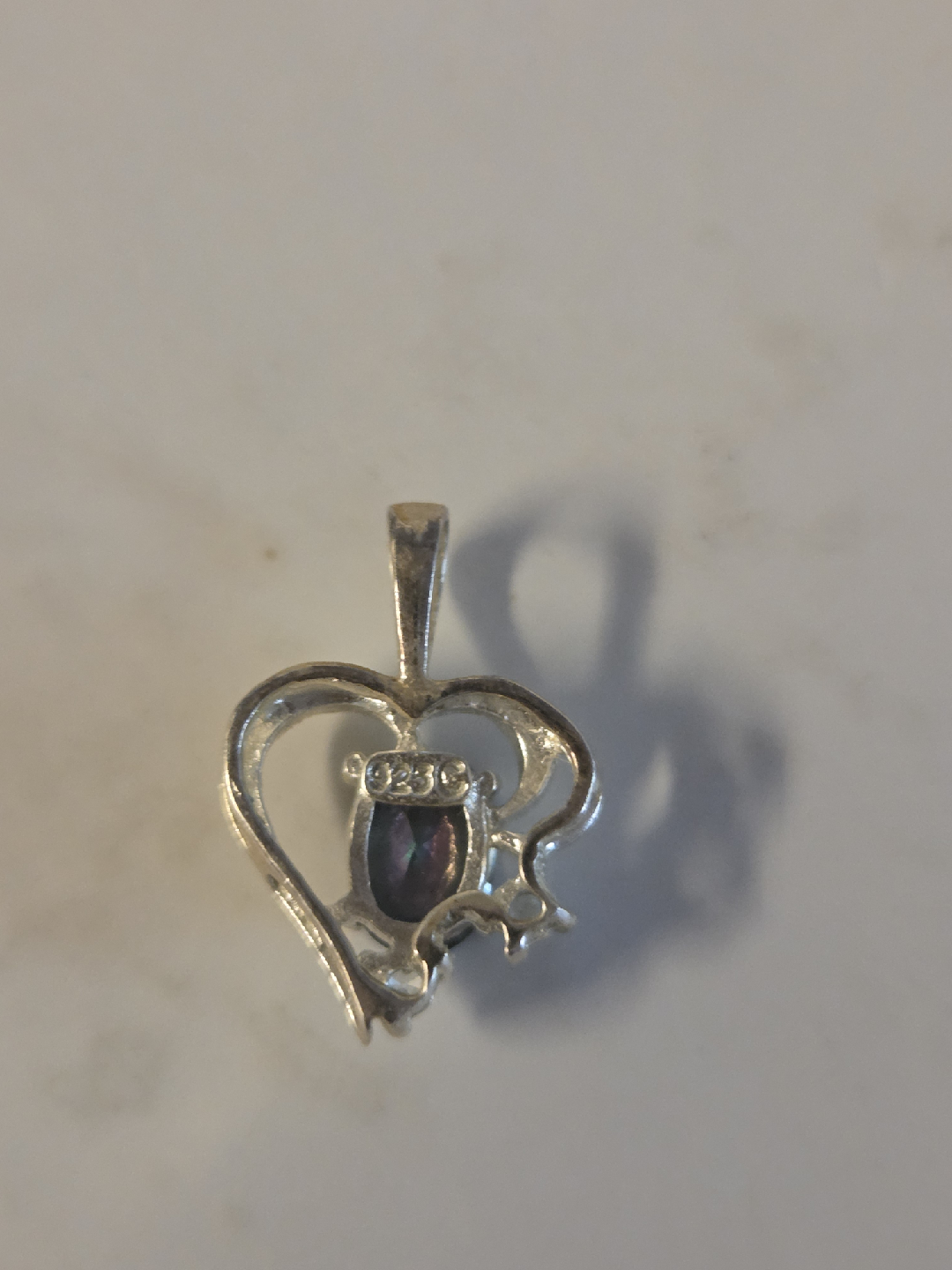 Heart Pendant with Gemstone - photo 2