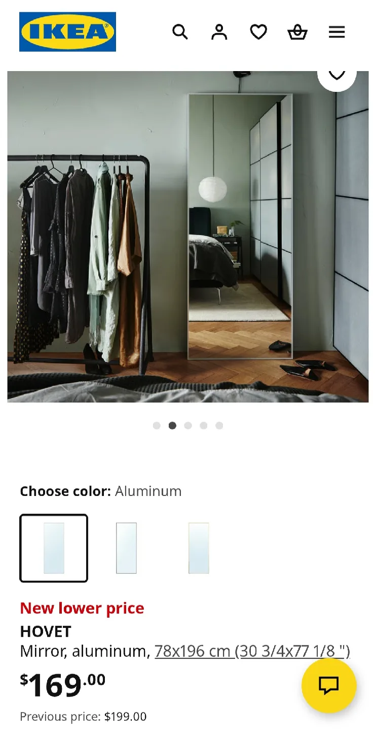 IKEA Hovet Mirror - Aluminum Frame image indicator(3)