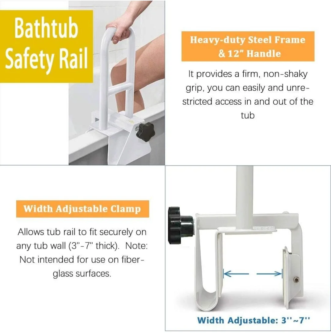 BATHTUB SAFETY RAIL (Grab Bar)Adjustable Clamp image indicator(4)