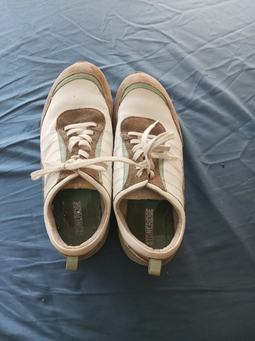 STONERIDGE White & Brown Sneakers thumbnail
