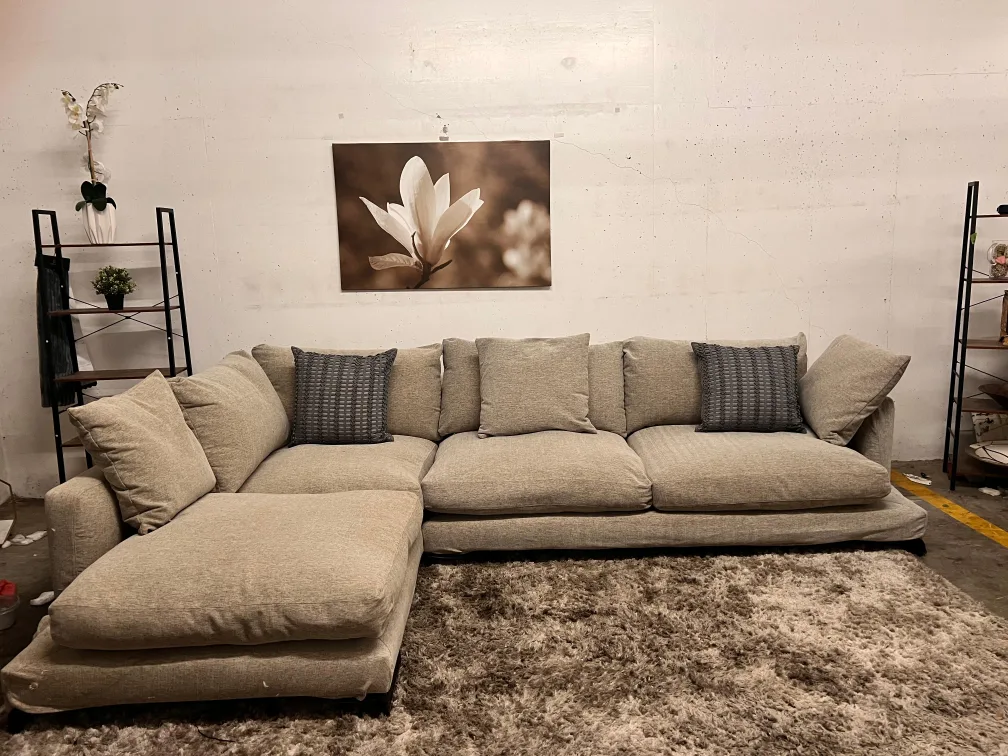 Camerich down filled sectional. cloud sofa couch. delivery image indicator(8)