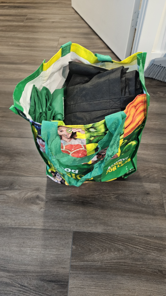 A bag of shopping bags