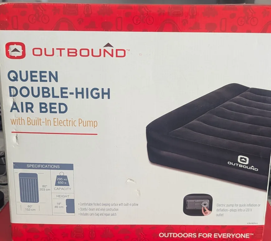 Outbound Queen Double-High Air Bed w/ Electric Pump thumbnail