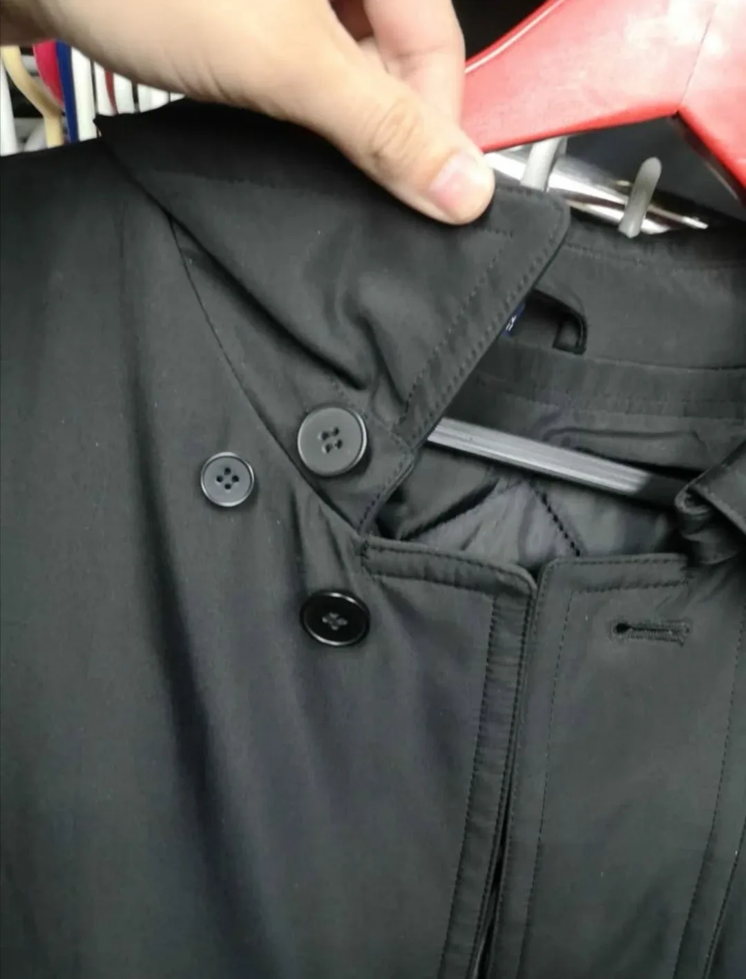 New Pilot Trenchcoat - Black Beltless - Philippines Air Canada image indicator(6)