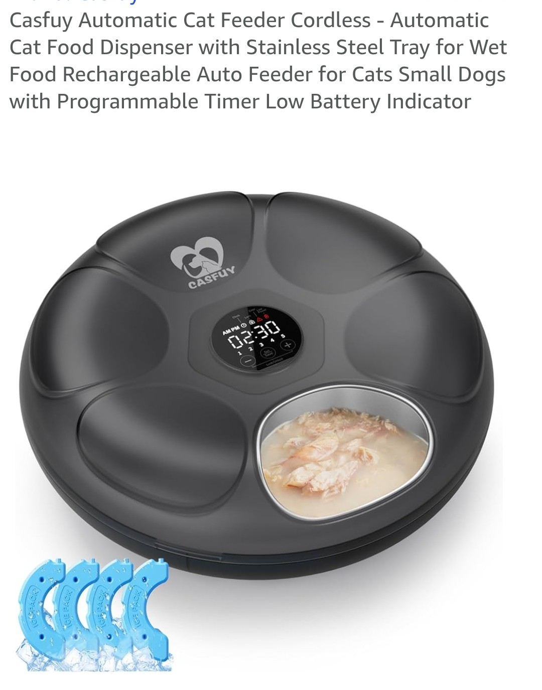 Casfuy Automatic Cat Food Dispenser