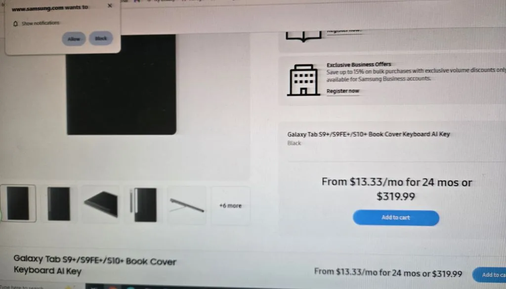 Samsung Galaxy Tab S9+/S9FE+/S010+ Book Cover Keyboard AI Key image indicator(3)