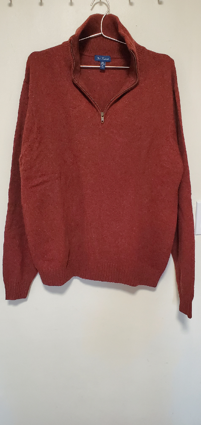 Paul Fredrick XL Wool Blend 1/4 Zip Sweater