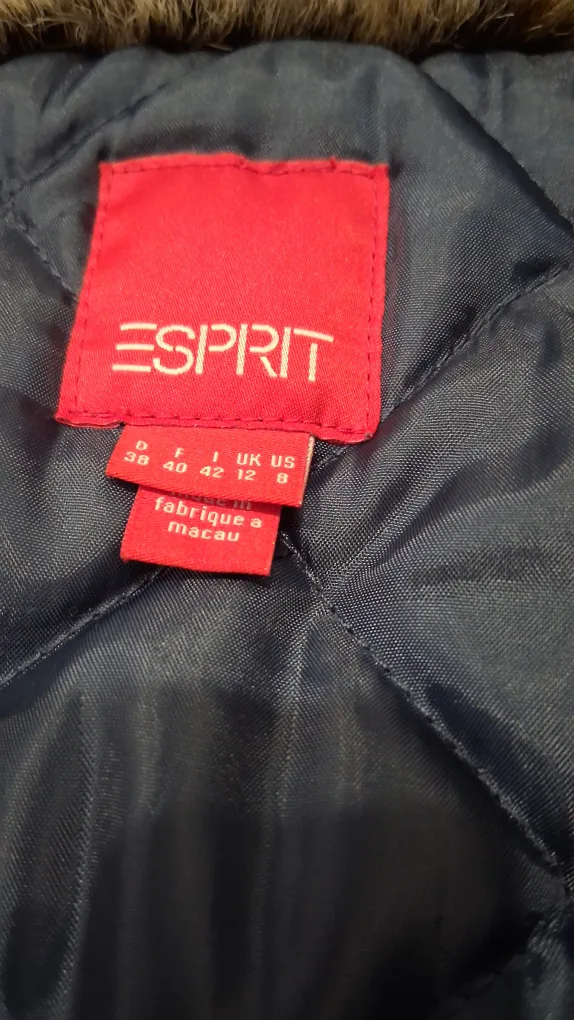 Esprit Denim Jacket with Faux Fur Trim - Size 8 image indicator(3)