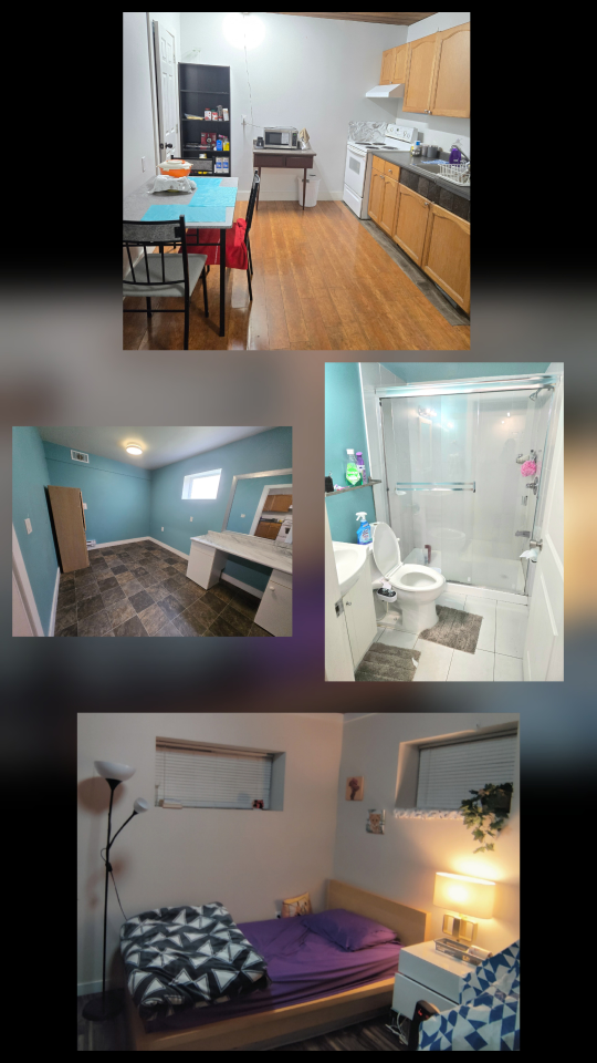 private room for $750 /2 bedroom basement for $1500