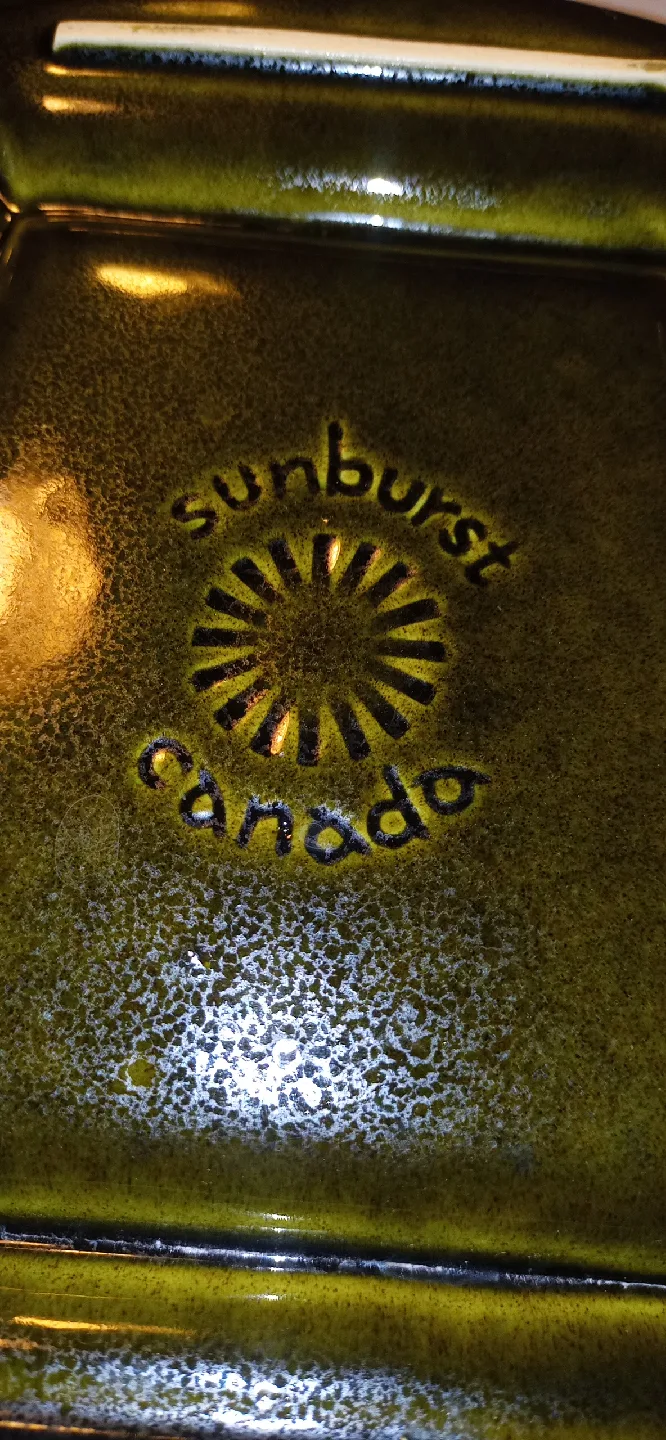 6-  1970s Canadiana Sunburst Fondue/Dinner Plates image indicator(3)