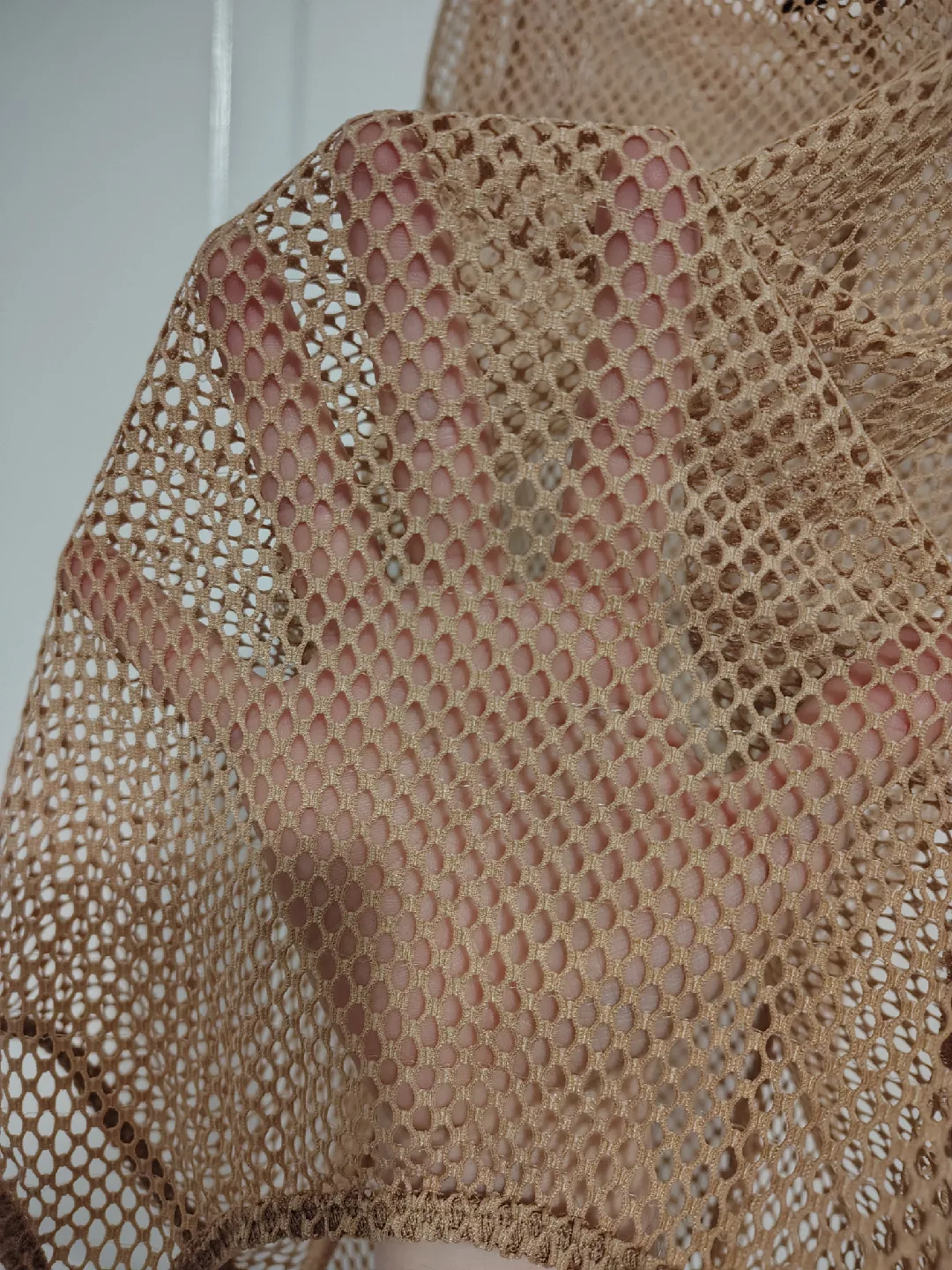 Zara Woman Beige Mesh Bodysuit image indicator(2)