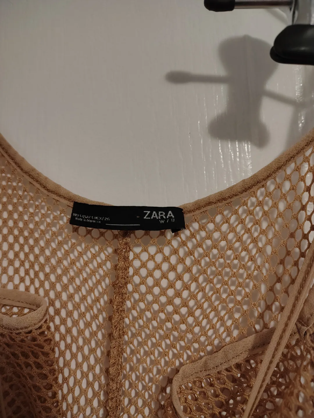 Zara Woman Beige Mesh Bodysuit image indicator(3)