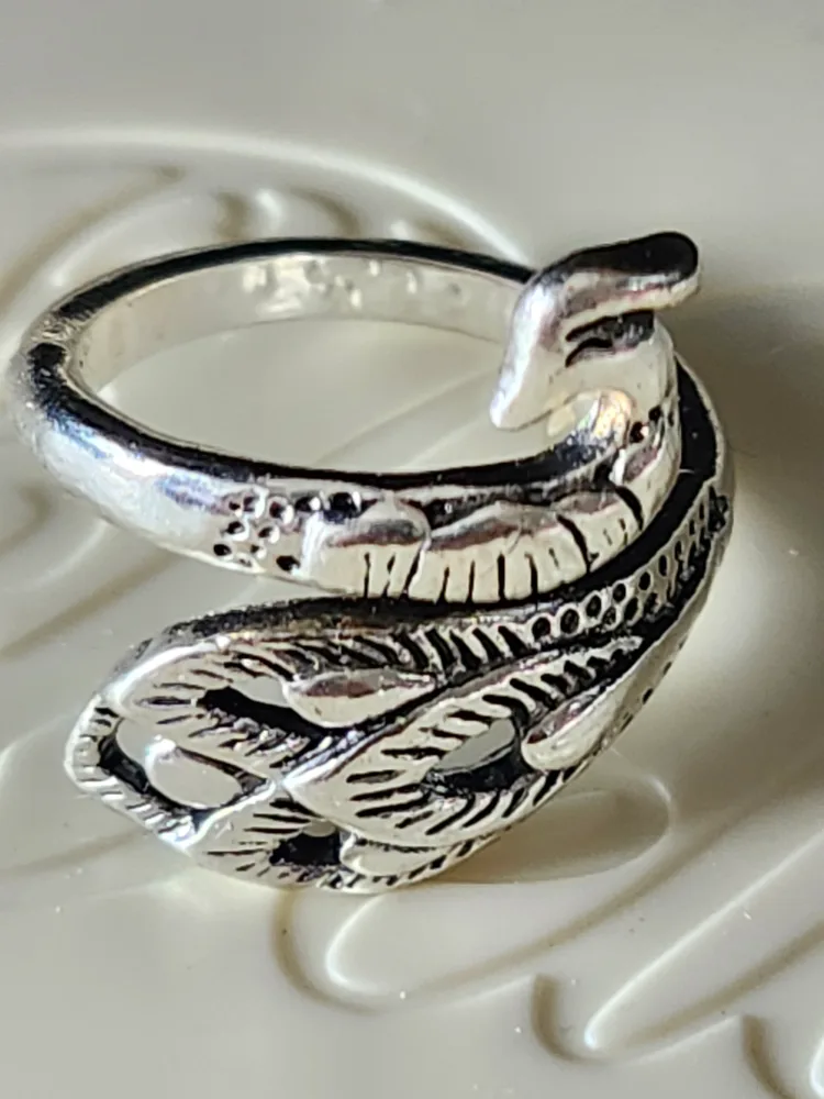 Vintage Silver Tone Wrap Ring thumbnail