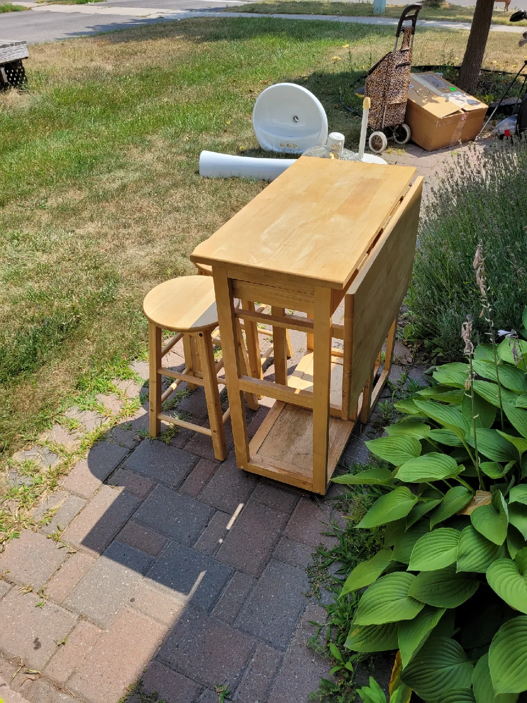 Wooden Kitchen Cart with Drawers image indicator(6)