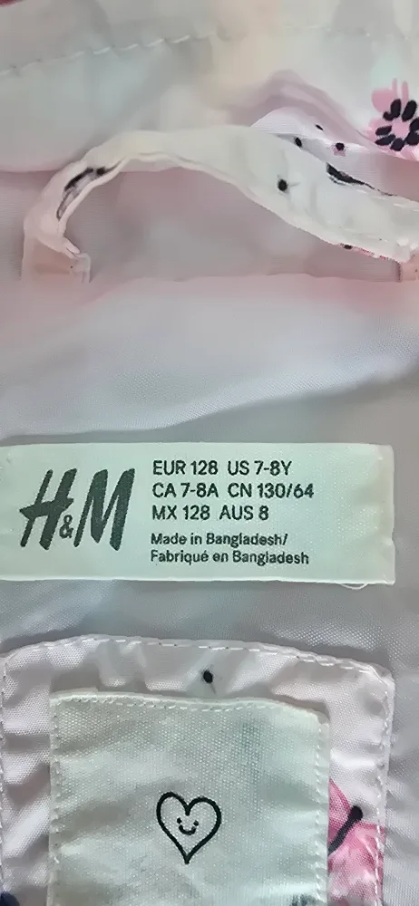 H&M Butterfly Rain Jacket - Size 7-8Y image indicator(3)
