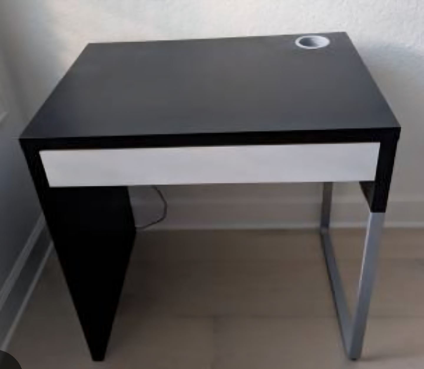 IKEA Micke Desk - black and white