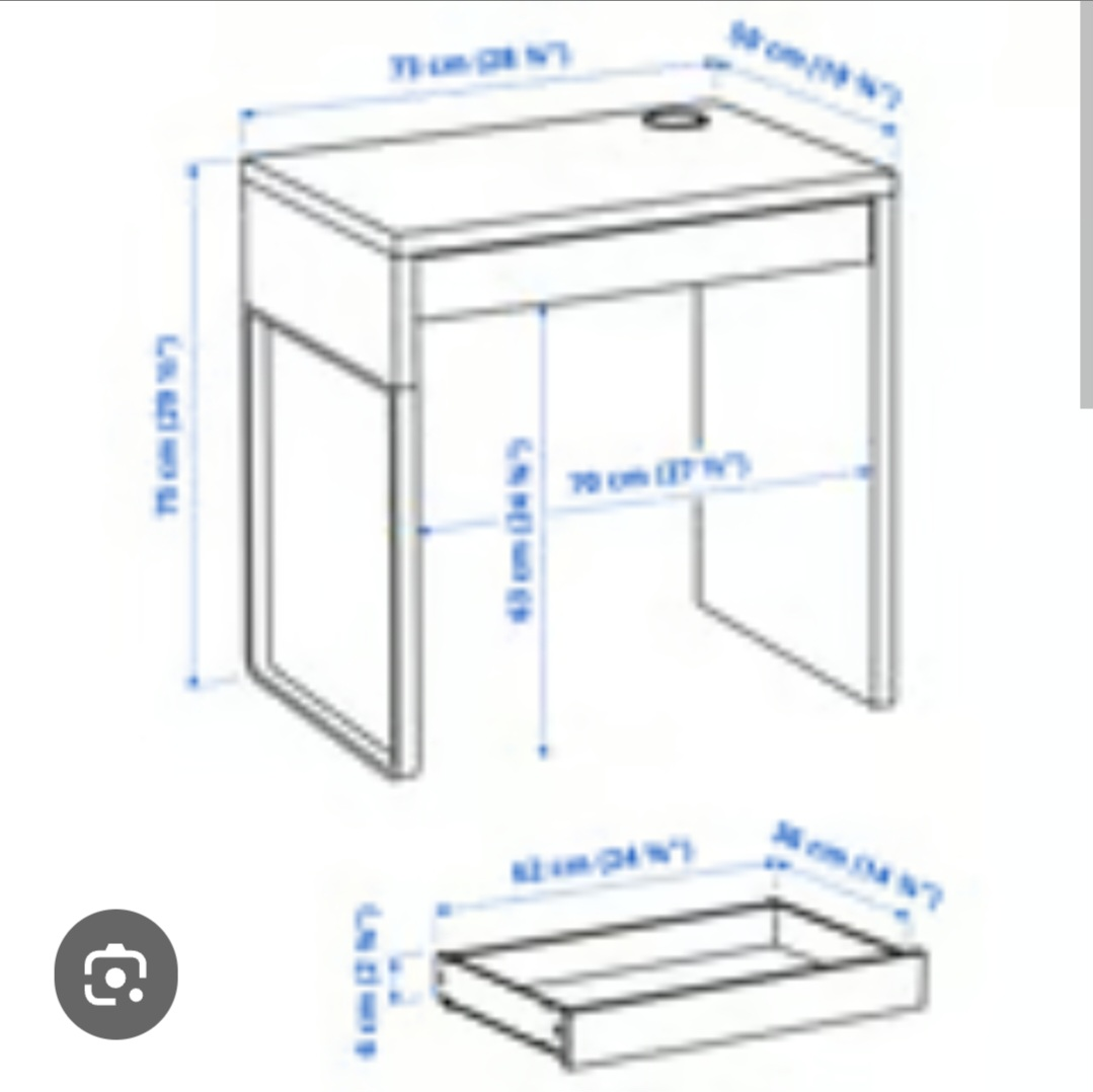 IKEA Micke Desk - black and white - photo 3
