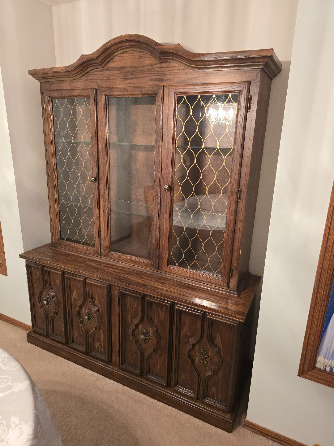 Vintage Wood Hutch Cabinet - photo 2