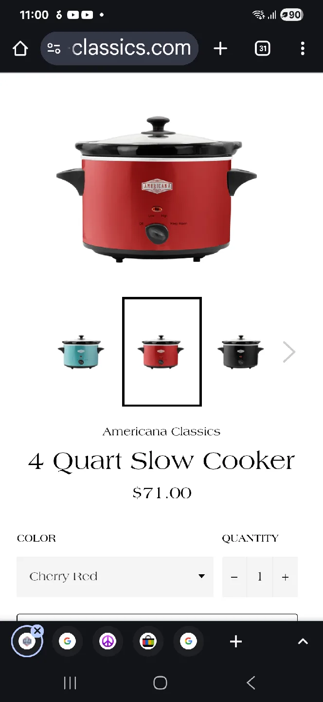 Americana Classics Slow Cooker AMC-SC2-R image indicator(6)