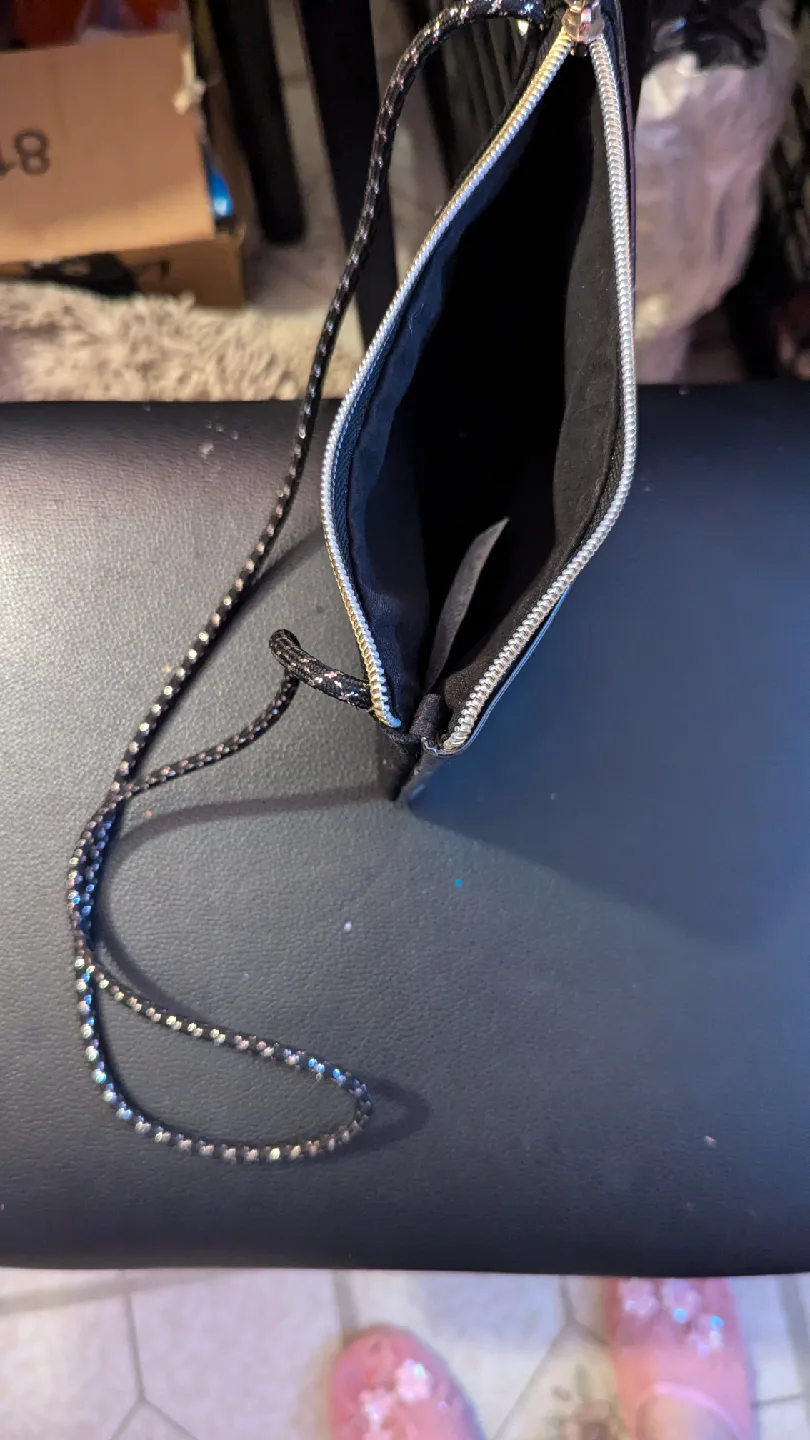 Glittery Black Crossbody Bag image indicator(3)