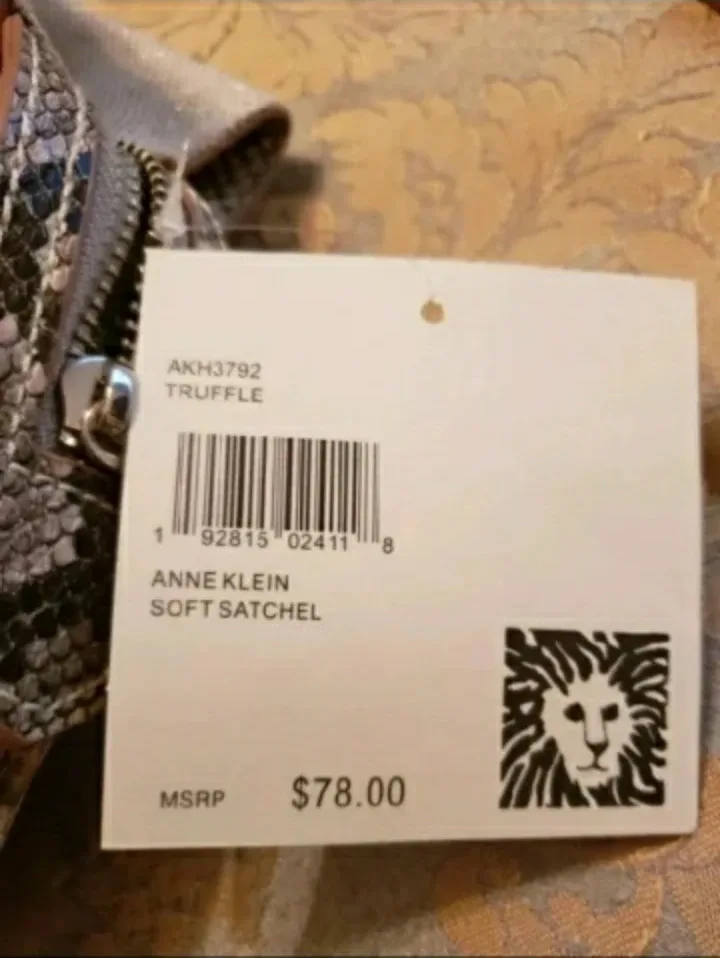 Anne Klein Truffle Soft Satchel ( New with tags ) image indicator(5)