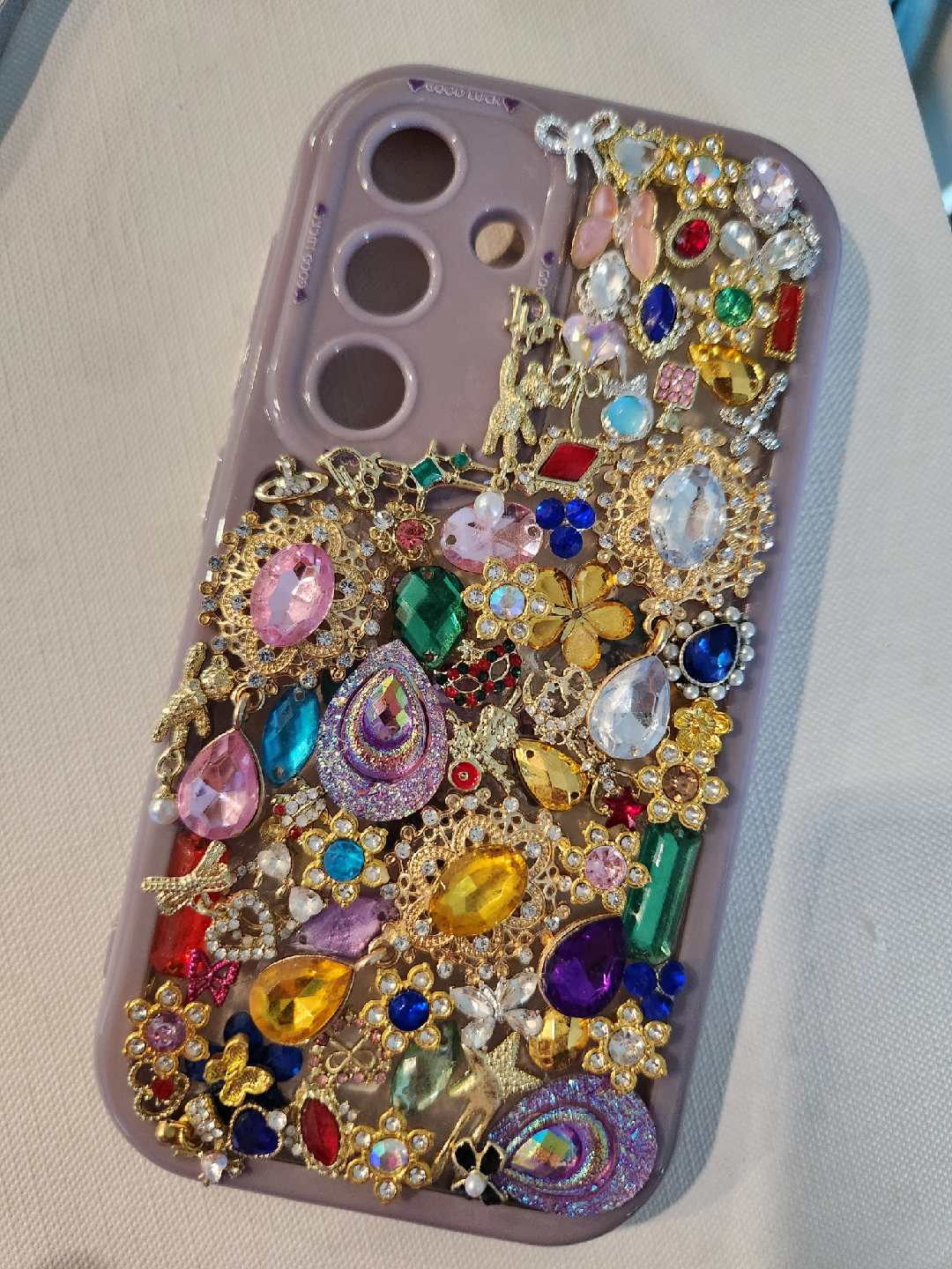 Rhinestone Embellished Phone Case Galaxy S25