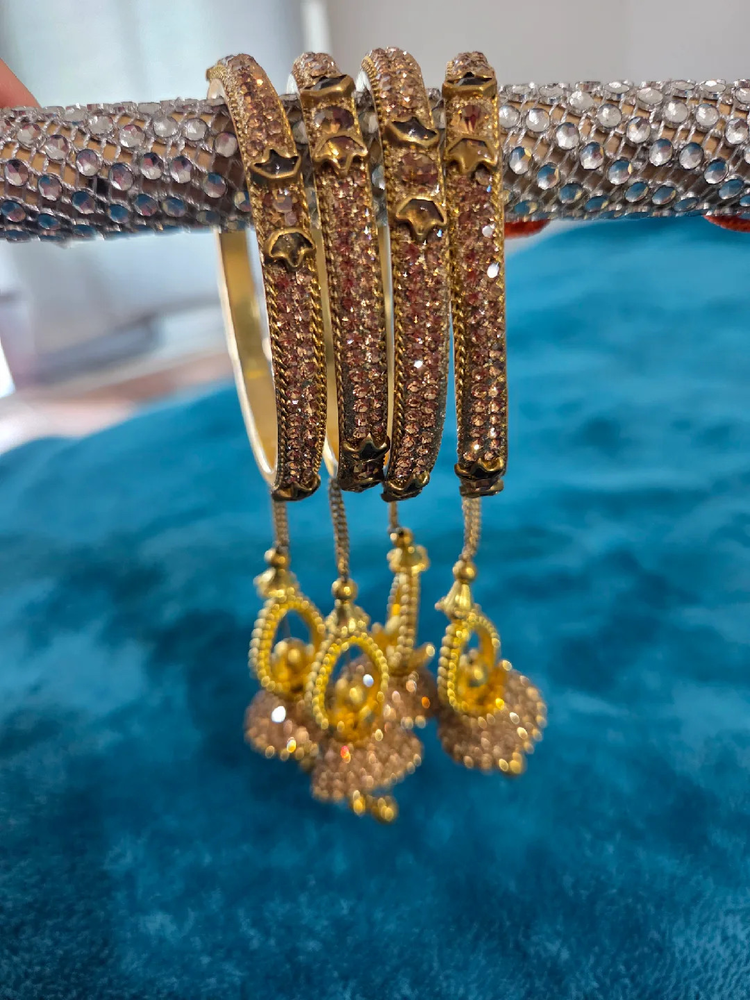 Gold Bangles with Charms image indicator(2)