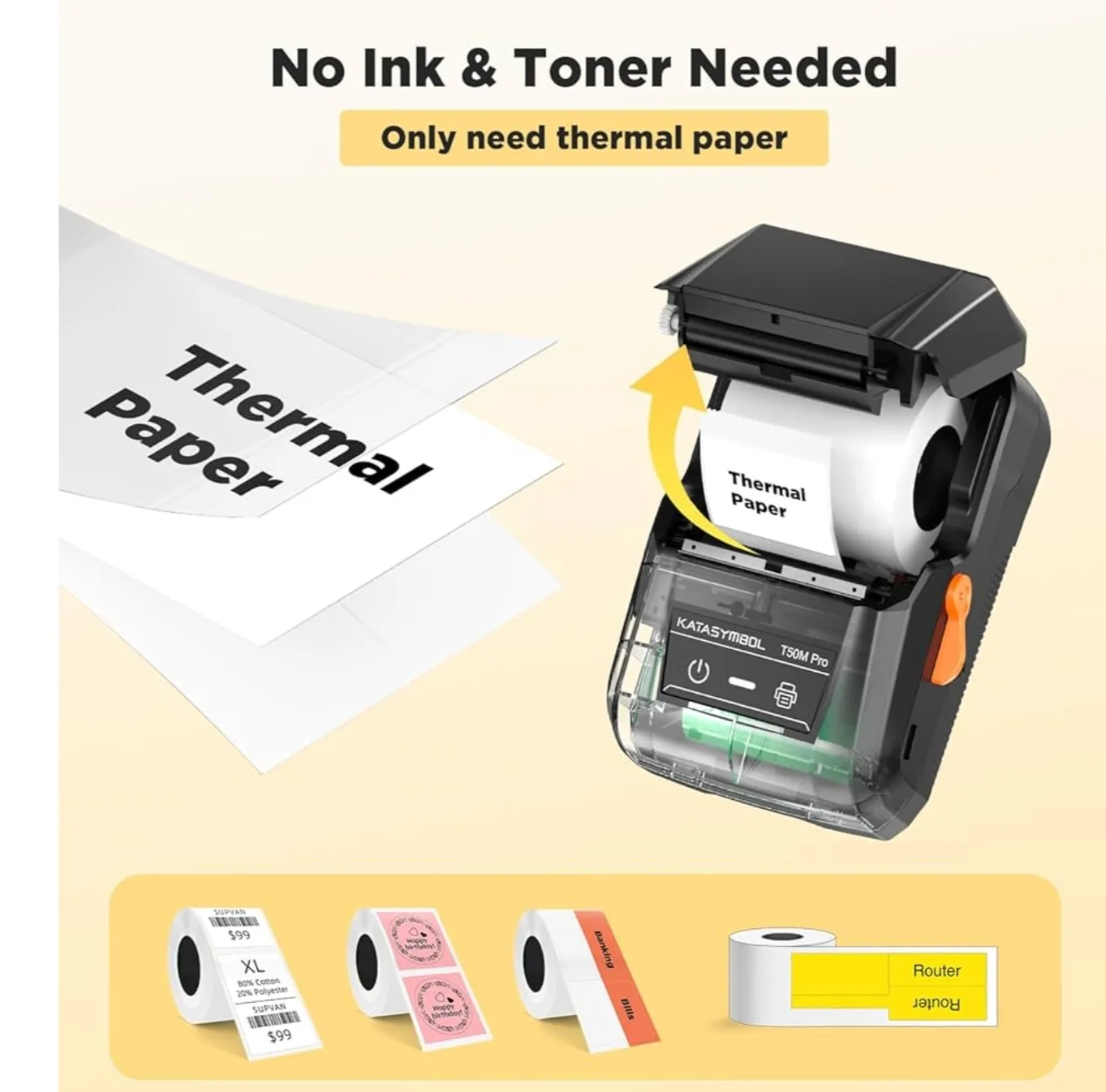 KATASYMBOL T50M Pro Thermal Label Printer - Portable image indicator(2)