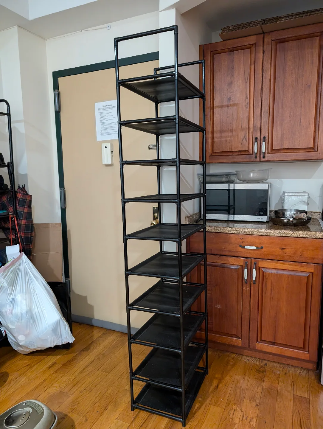 Tall Black Shoe Rack - 9 Shelves image indicator(2)