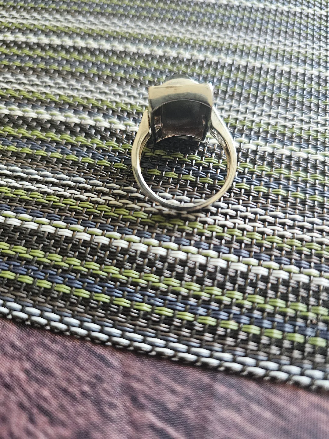 Ammolite Sterling Silver Ring Stamped 925 image indicator(2)