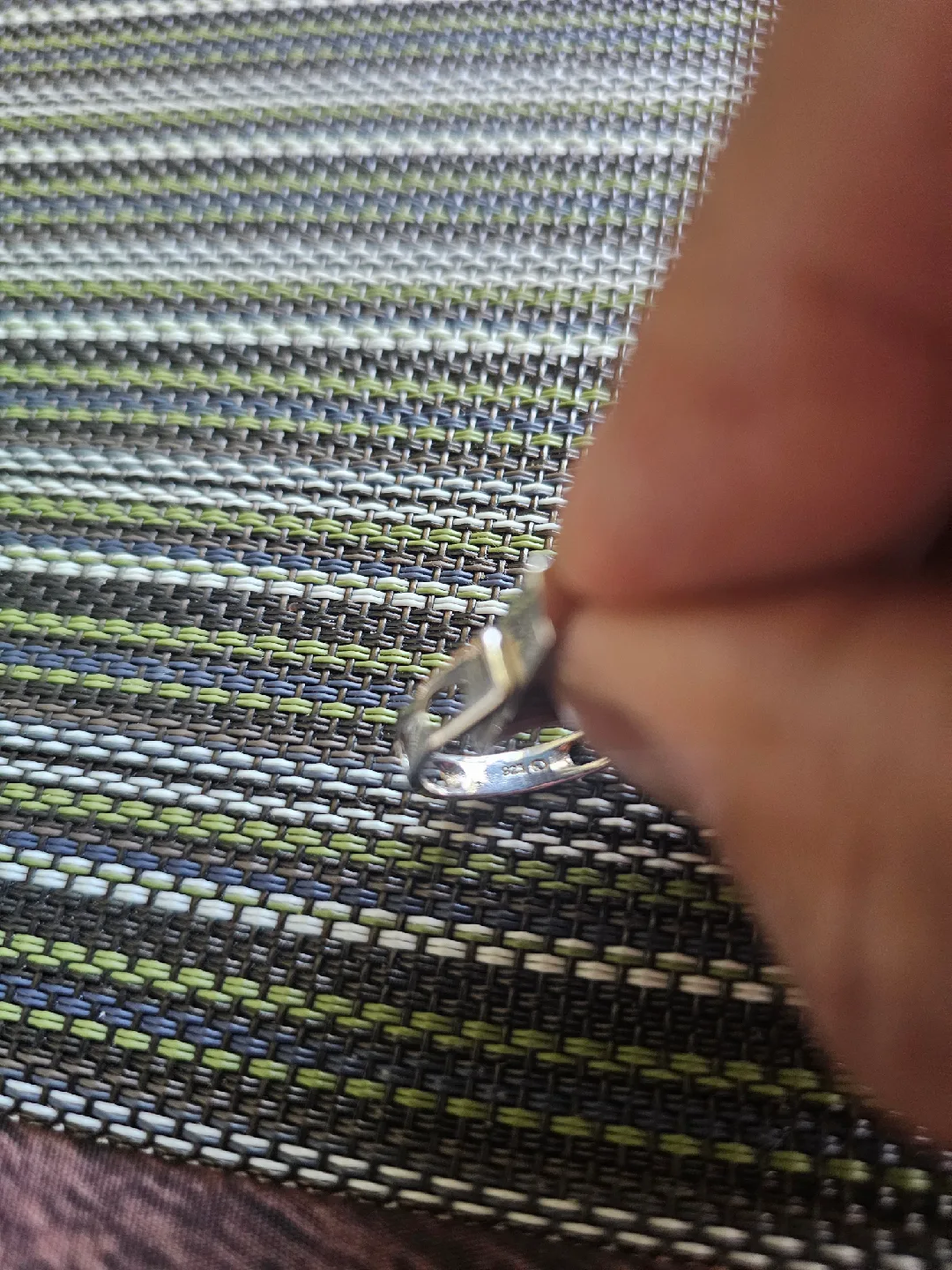 Ammolite Sterling Silver Ring Stamped 925 image indicator(4)