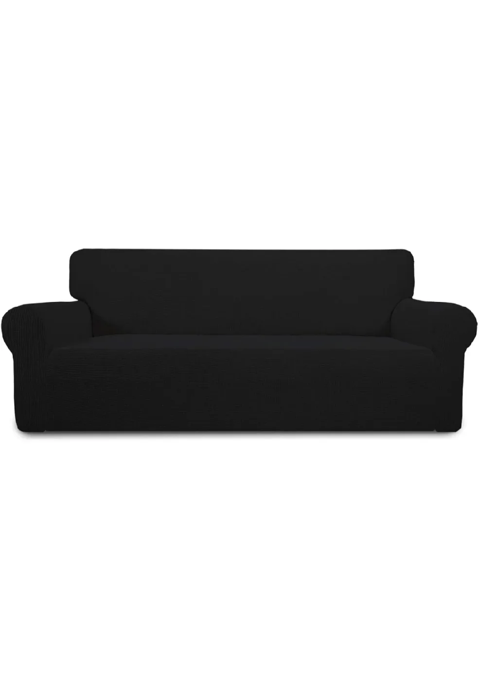 Easy-Going Black Sofa Cover - Soft & Stretchable thumbnail