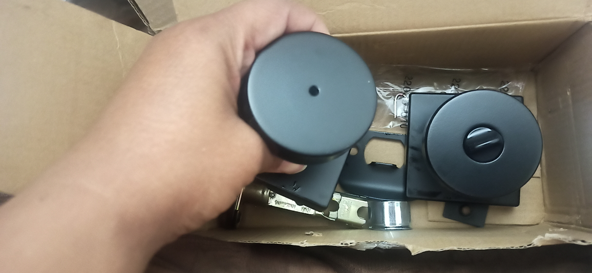 New Kwikset Pismo Round Matte Black Door Knob - photo 4