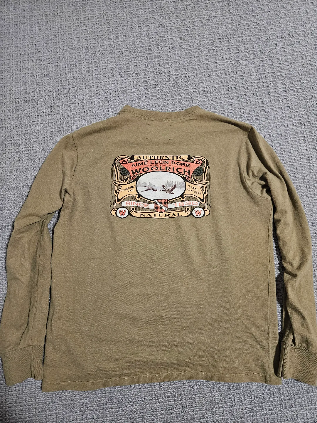 long sleeve tee Aime Leon Dore x Woolrich authentic image indicator(2)