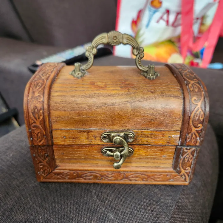 Decorative Wooden Treasure Chest - Type 3 Yellow thumbnail
