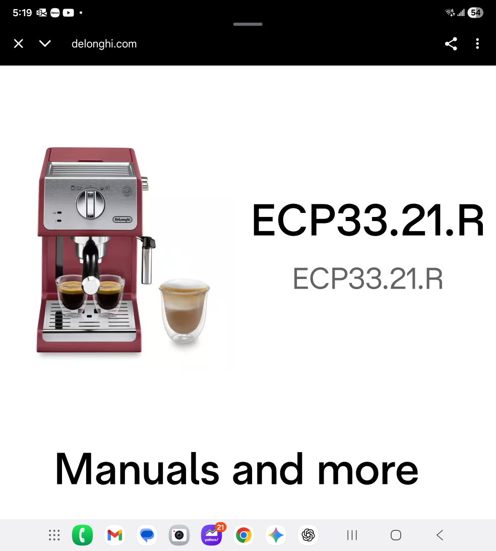 De'Longhi ECP3220R Espresso Machine - Red - photo 4