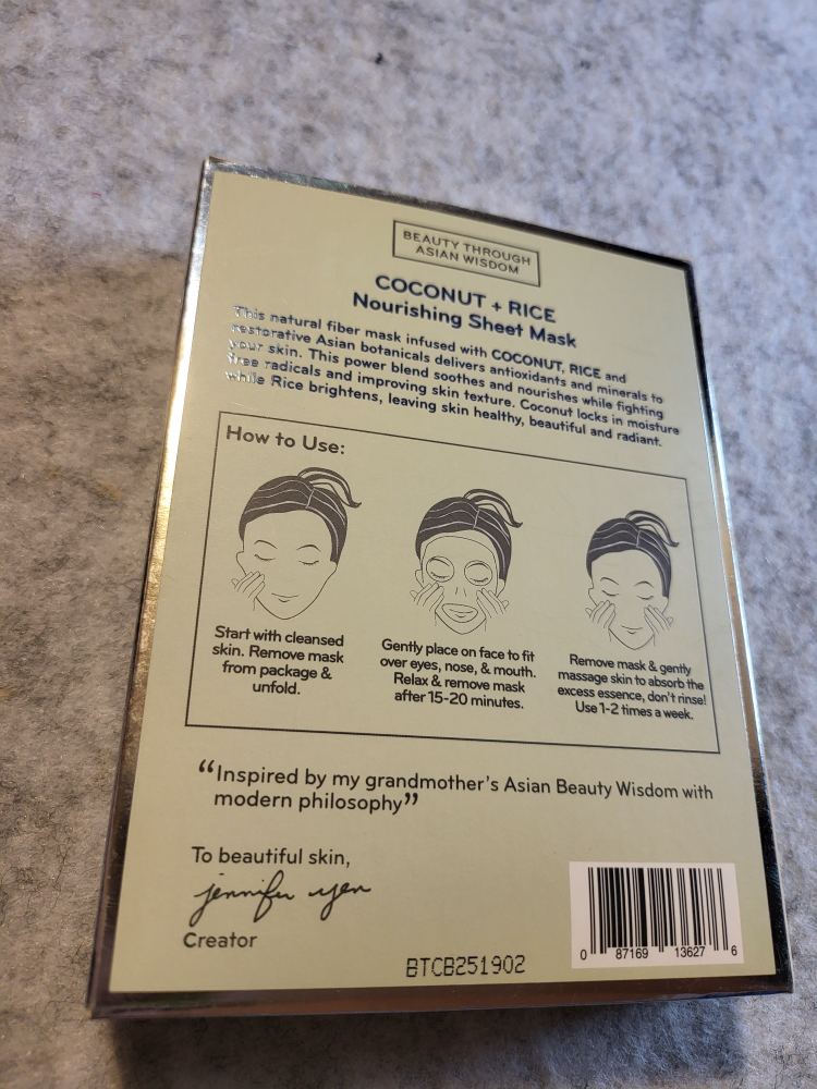 Purlisse Coconut + Rice Nourishing Sheet Mask (6-Pack) - photo 2