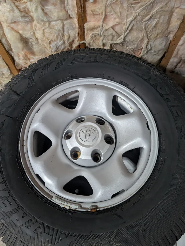 (4)-245/75R16 Winter Tires On Steel Rims Off Toyota Tacoma thumbnail