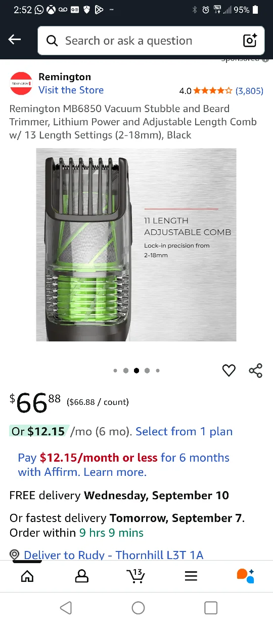 🥕NEW REMINGTON  PERSONAL GROOMER BEARD TRIM image indicator(3)