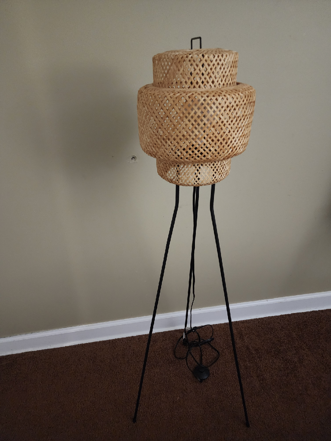 IKEA Böja Floor Lamp - Woven Bamboo Shade 🥕 - photo 2