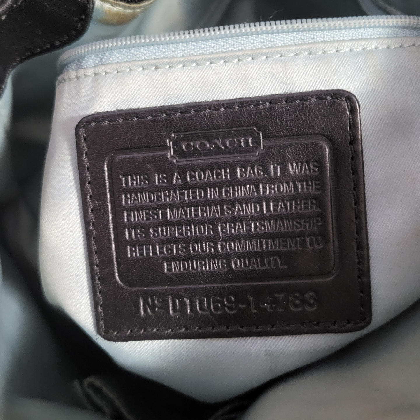 🥕Coach Black Leather Handbag Like New - photo 4