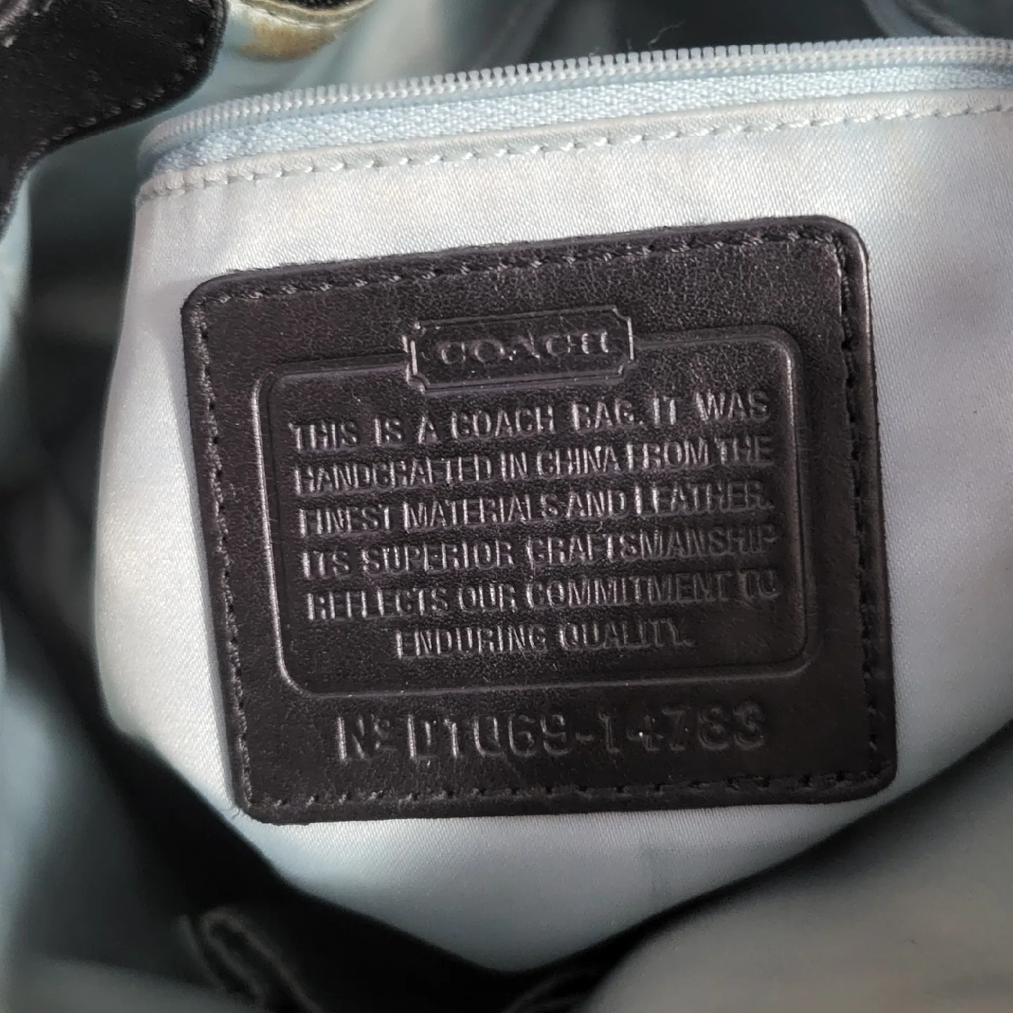 🥕Coach Black Leather Handbag Like New image indicator(4)